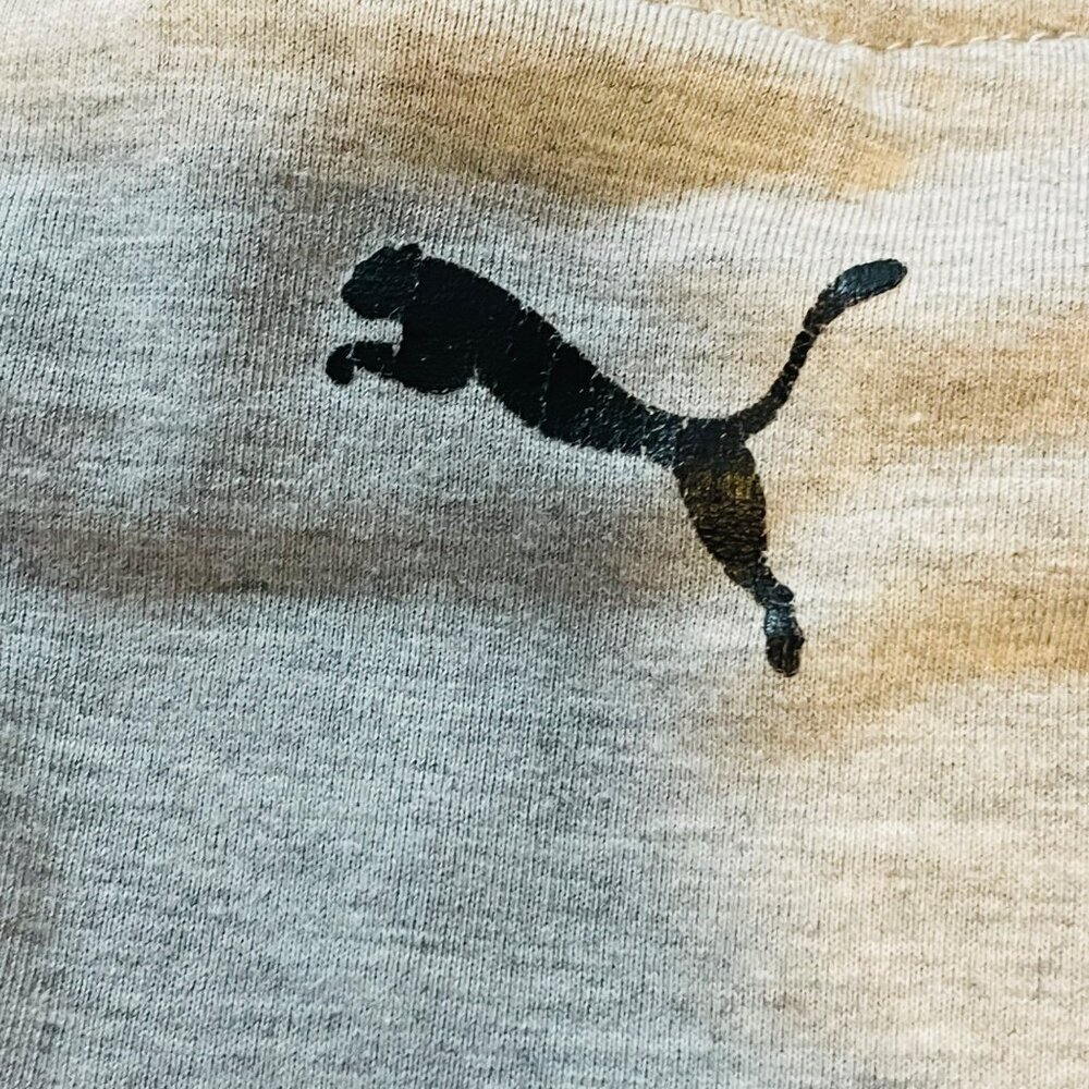 Puma Boys T-Shirt L (14-16) Survival Of The Fastest Graphic Tee Beige Short Slee - Picture 5 of 9